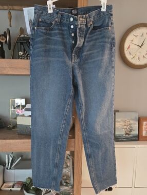 BDG Straight-Leg Blue Button-Fly Jeans